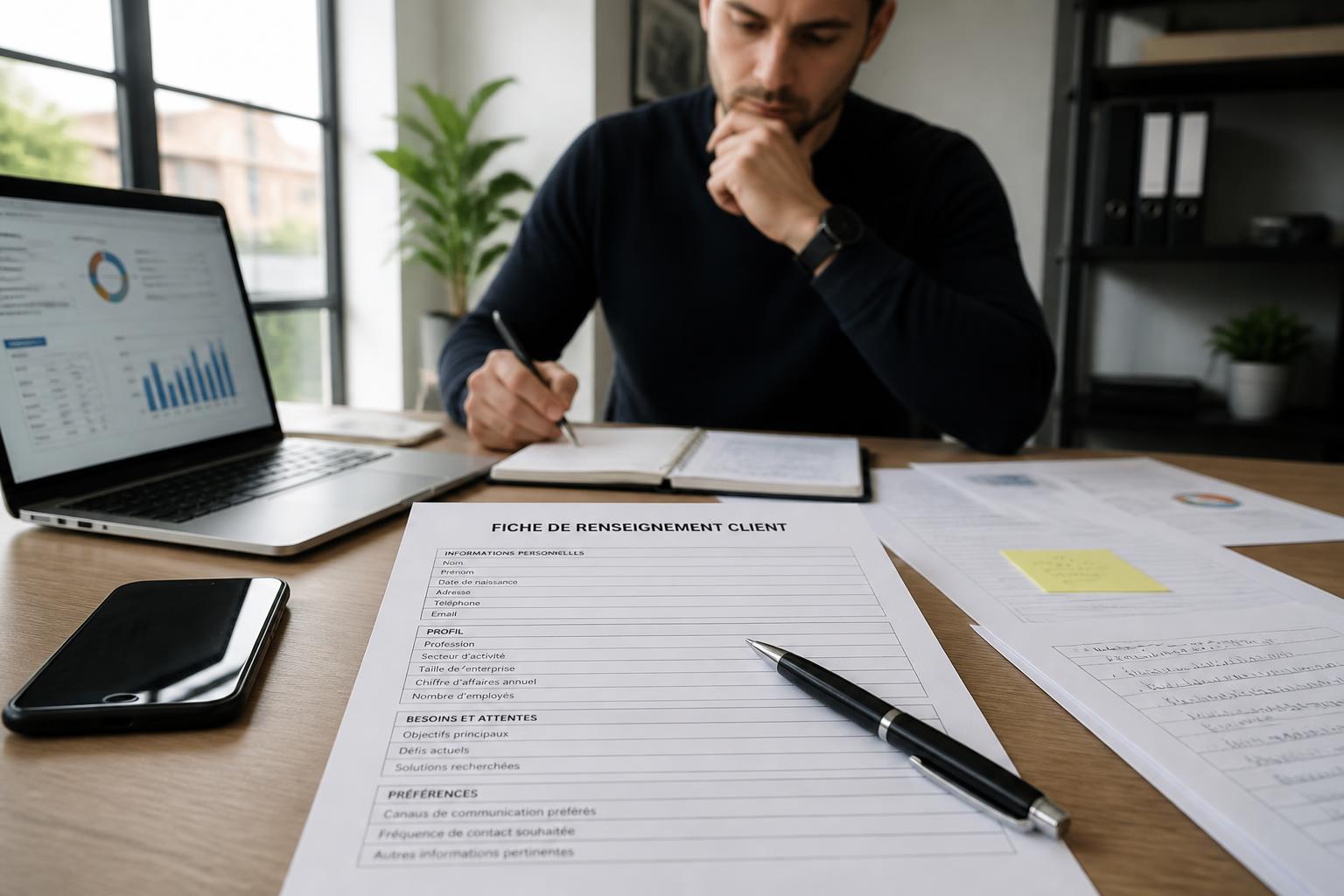 découvrez les informations essentielles à recueillir dans une fiche renseignement client pour affiner votre stratégie marketing et mieux cibler vos prospects.